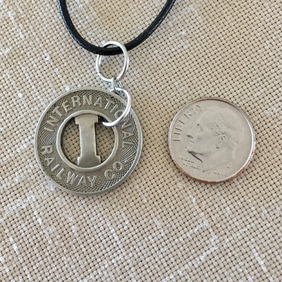 HAND CRAFTED Vintage Railway Token Necklace - Picture 3 of 5